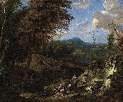 Corneille Huysmans Wooded Hilly Landscape painting